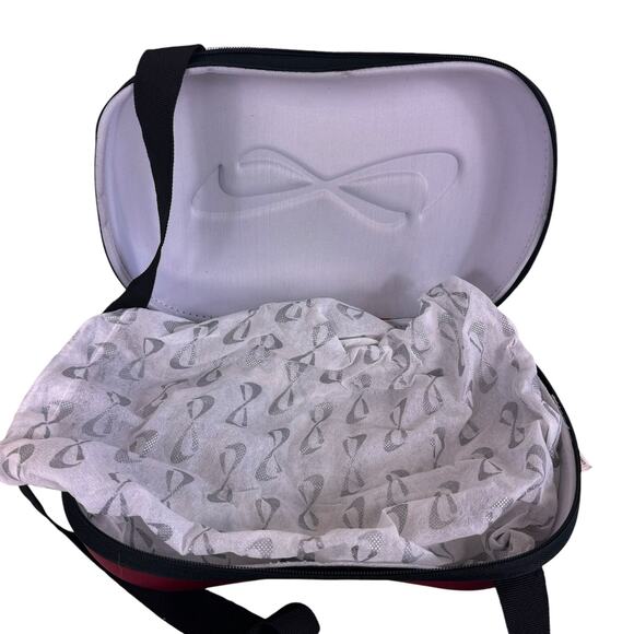 Nfinity Red Zip Around Hard Sided Cheerleading Shoe Case Shoulder Strap - Picture 5 of 5